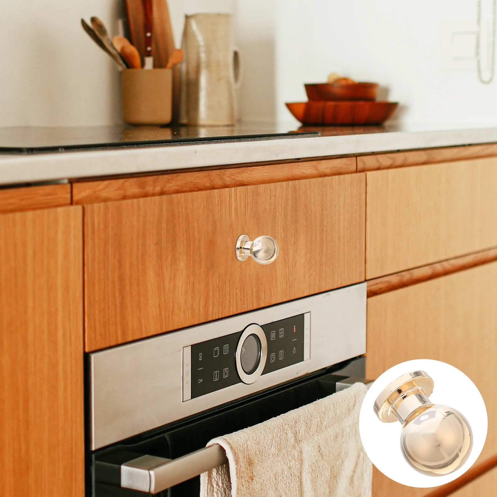 

12Pcs Round Ball Gold Knobs Stylish Plastic 25mm Diameter Cabinet Drawer Pull Handles for Wardrobe Dresser Furniture