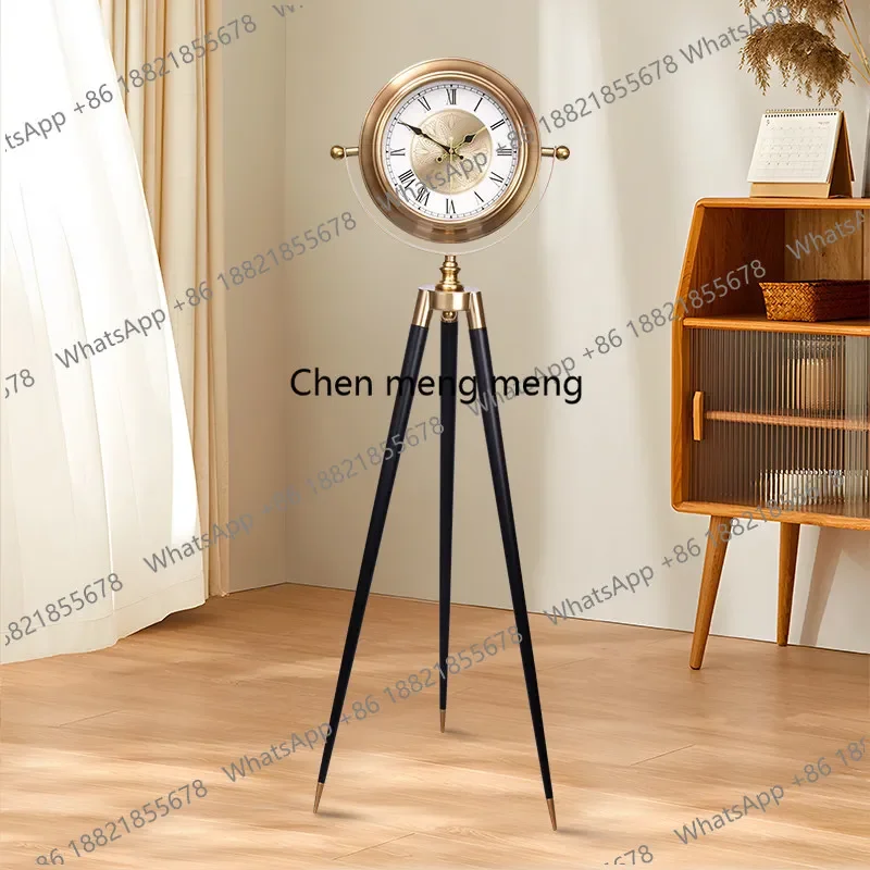 Retro living room atmosphere silent floor clock, luxury creativity, standing clock household light luxury desktop clock