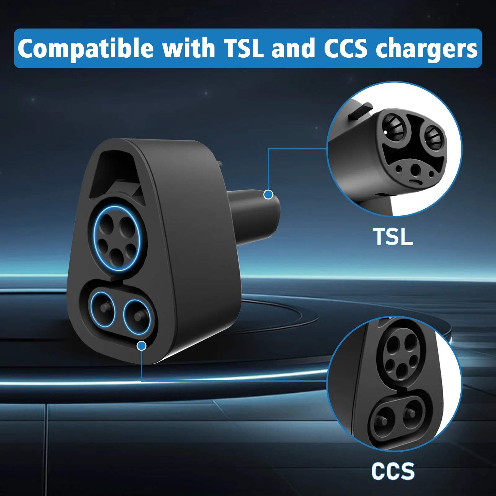 테슬라 모델 3/X/Y/S EV 충전기 DC 어댑터 CCS1-테슬라 250KW 전기차 변환기 충전소 변환기 썸네일 3