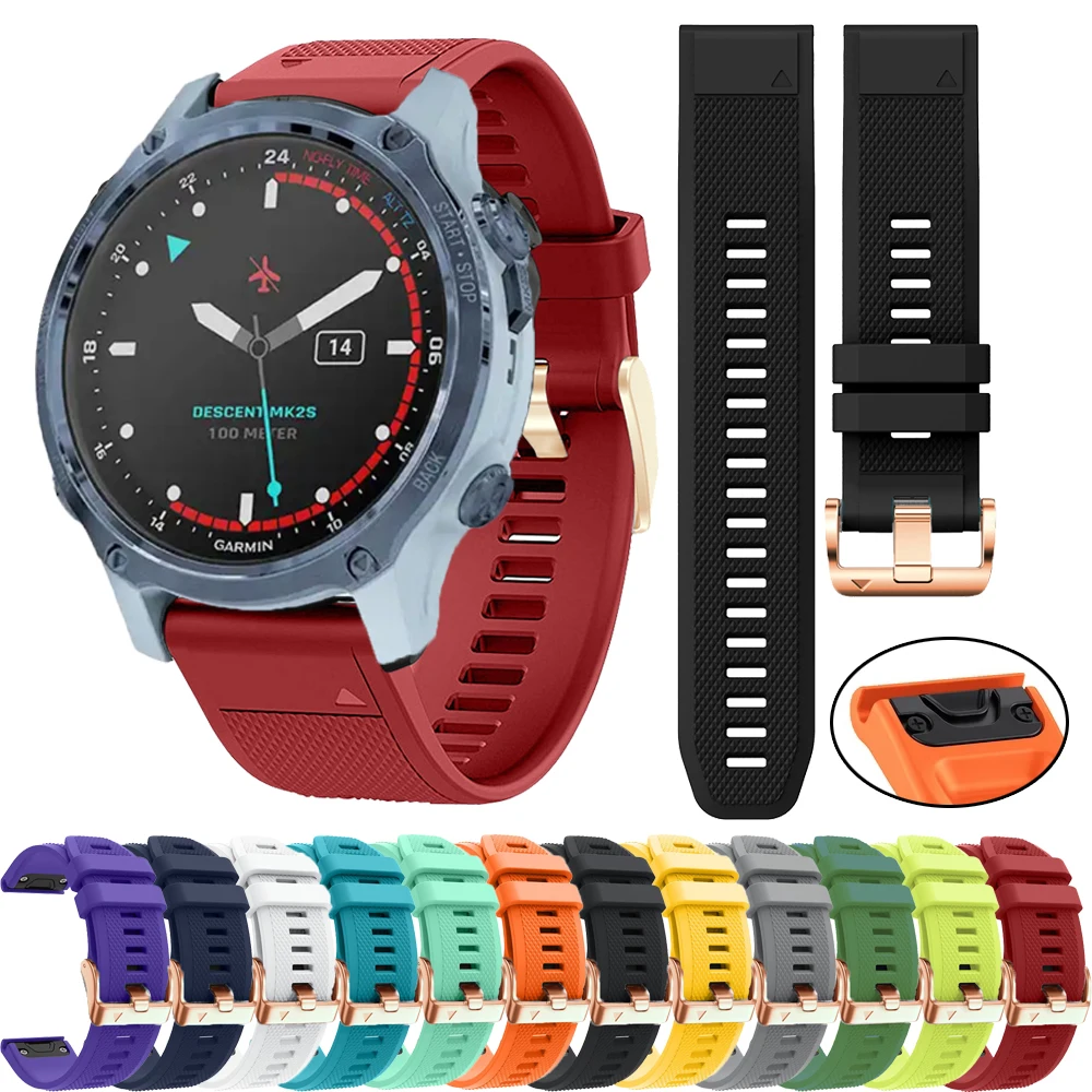 

Ремешок для наручных часов Quickfit 20 мм, силиконовый браслет для Garmin Fenix 6S Pro 7S 5S Plus, Wirstband Epix Pro touchs70 42 мм