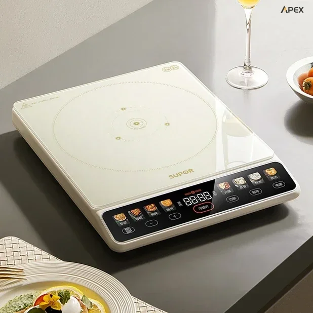 New household induction cooker. Intelligent, multifunc. High power. For stir-fry & hot pot. Battery cooker too.