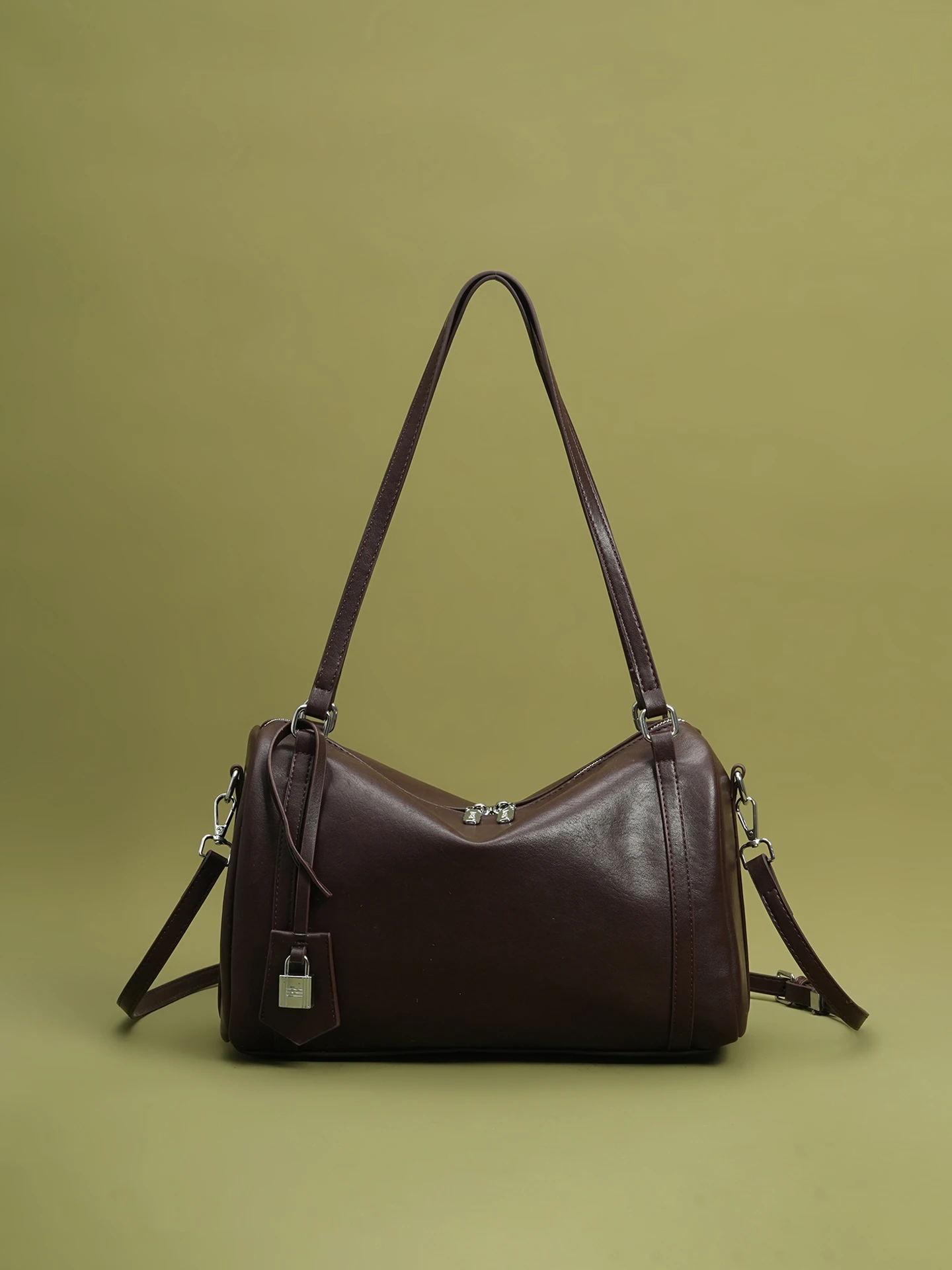 Herbst & Winter Neue Luxus Frauen Taschen Vintage Weiche Schulter Taschen Frauen Mode Silber Schloss Handtaschen Mode Große Kapazität Handtasche