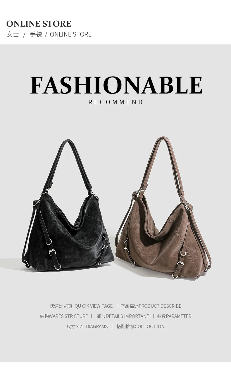 

Women's Vintage Tote Bag Quilted Luxury PU Leather Shoulder Bag Fashionable Handbag Large Capacity Crossbody for Office Travel
