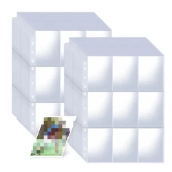 Double-Sided Card Sleeves Binder Pocket Gaming Trading Card Card Album Pages Binder Sheets for Stickers Stamps Card Page Storage