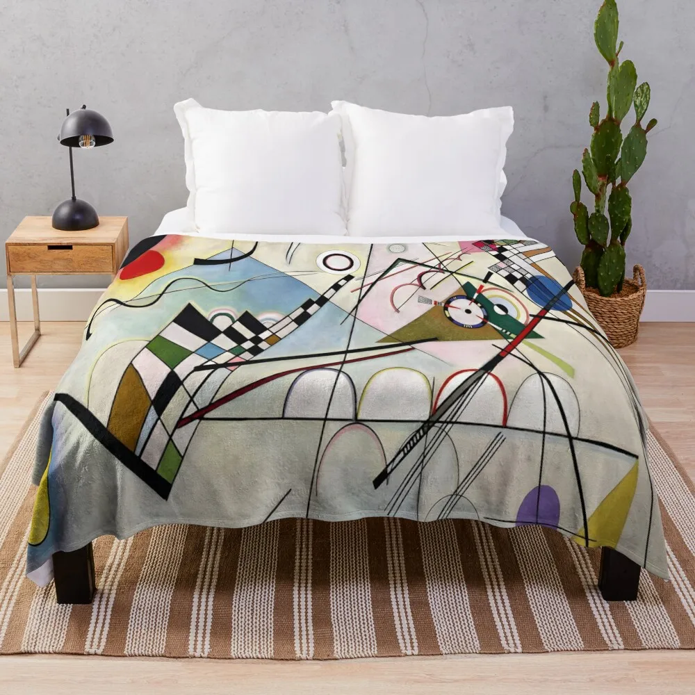 Wassily Kandinsky - Frohlicher Aufstieg Throw Blanket Decorative Beds decorative Blankets For Bed Extra Large Throw Blankets