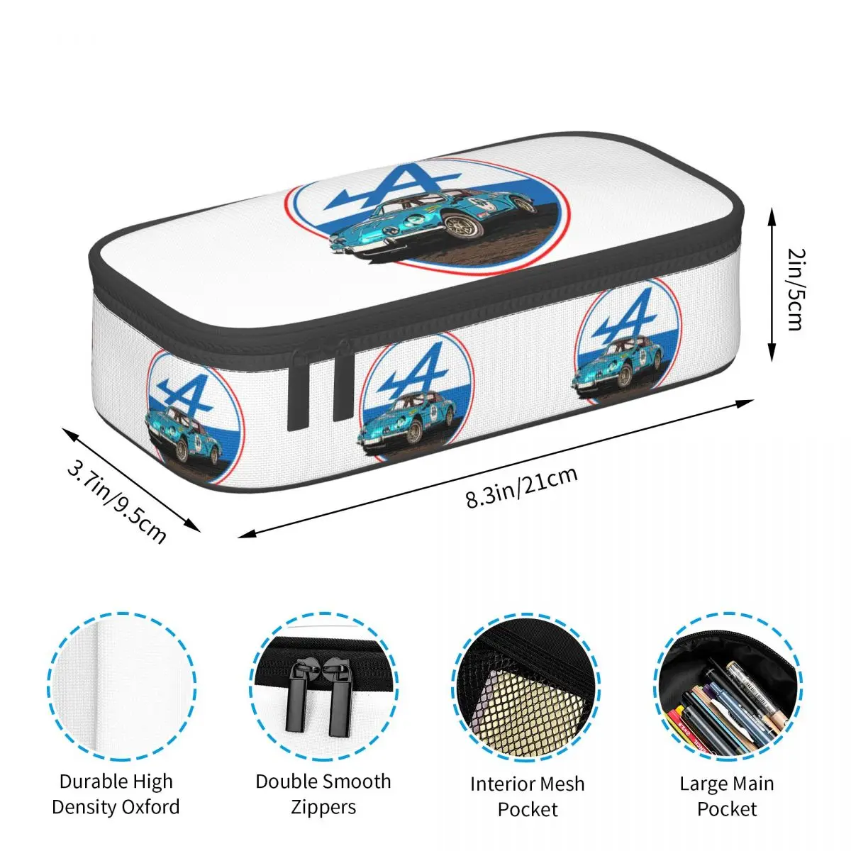 Legend Renault Alpine A110 Berlinette Astuccio per matite per ragazzi e ragazze Regali Astuccio per penne Astuccio per matite Forniture di cancelleria Astuccio portapenne