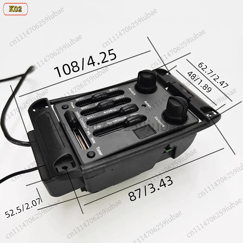 FC_ Onboard EQ Equalizer Chromatic Tuner Acoustic Guitar Pickup System Parts For Folk Acoustic Guitars Replacement Accessories