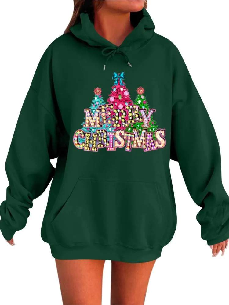 

Streetwear Y2K Harajuku ChristmasGraphic Print Oversized Hoodie Gothic Casual Pullover Sweatshirt Men Women Clothing New Year's