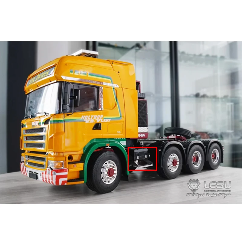 LESU 金属バッテリーボックス プレート付き Tamiyay 1/14 RC トラクター トラック 油圧ダンパー 電気自動車 Th08734-Smt3