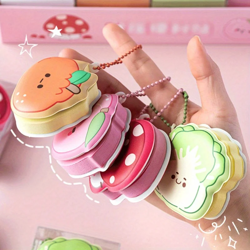 Mini quaderni da 4 pezzi con pendenti carini: cancelleria portatile, divertente e creativa per studenti e uso quotidiano