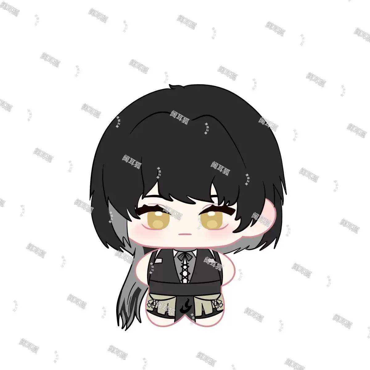 10CM Anime Wuthering Waves Rover 코스프레 플러시 배낭 장식 귀여운 플러시 펜던트 키 체인 크리스마스 선물