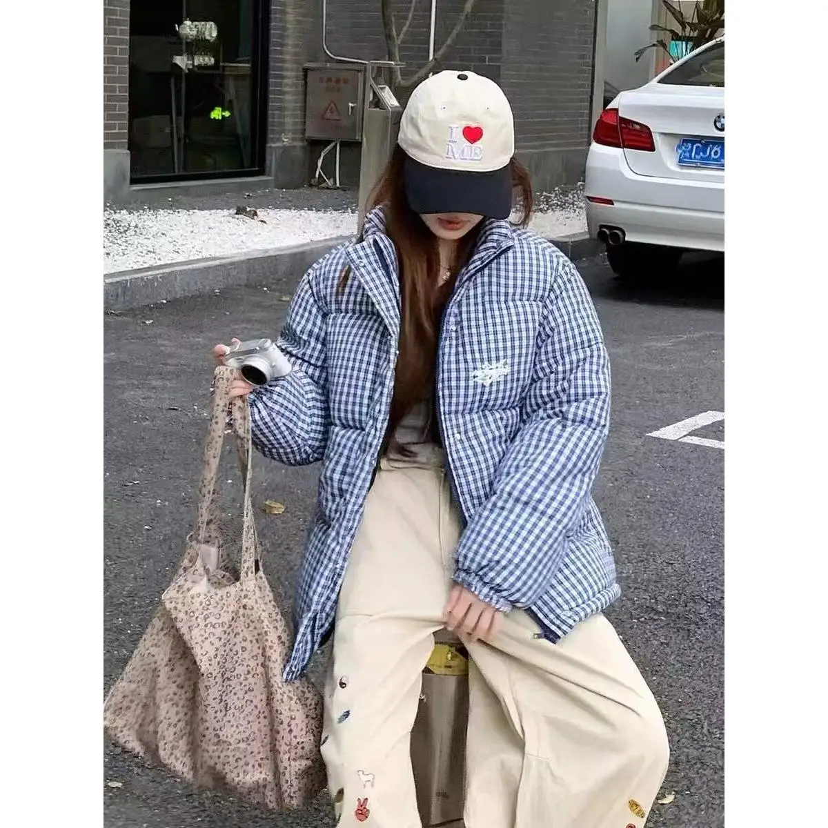 

New 2024 Men's Thiened Winter Cotton Jaet Warm Casual Spor Trendy Brand Outerwear Long Sve Zipper Closure Polyester ...