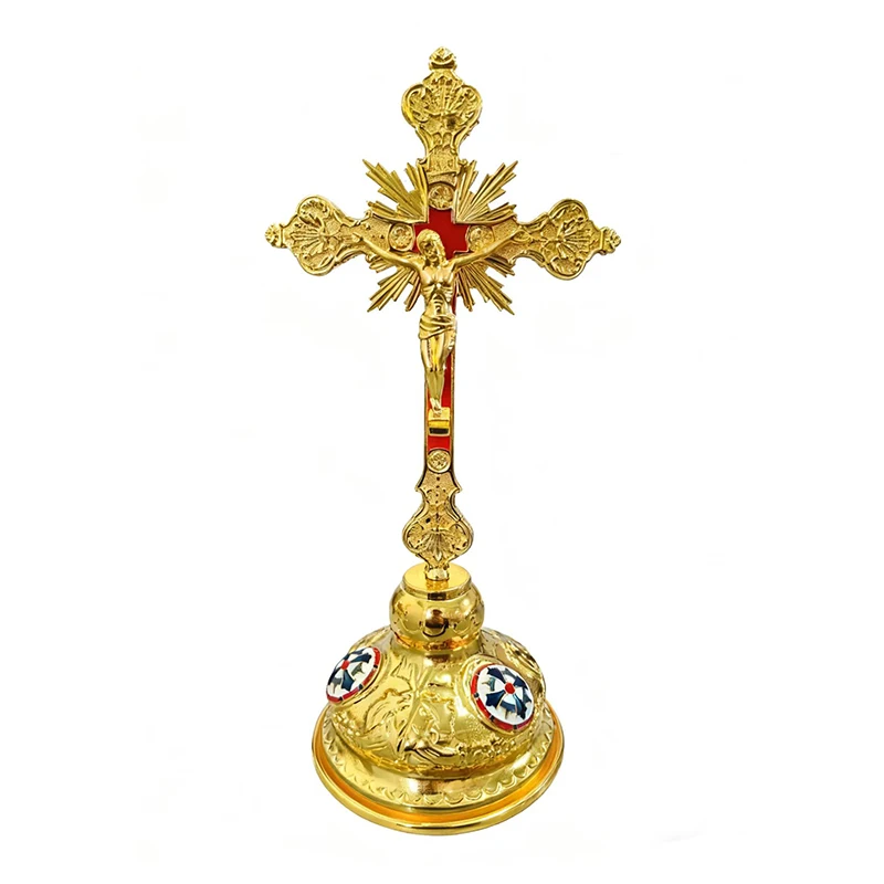 Neues 2026 Orthodoxes Kreuz Jesus-Kruzifix Christliche Orthodoxe Kirchenutensilien Kirchen- und Heimdekoration Jesus-Kreuz für religiöse Rituale – Detail 7
