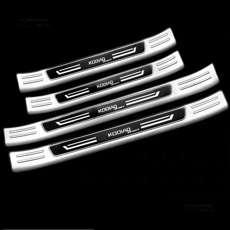 For Skoda Kodiaq 2017 - 2023 2024 Stainless Steel Threshold Guard Plate Trunk Threshold Guard Plate Anti-scratch Car Accessories