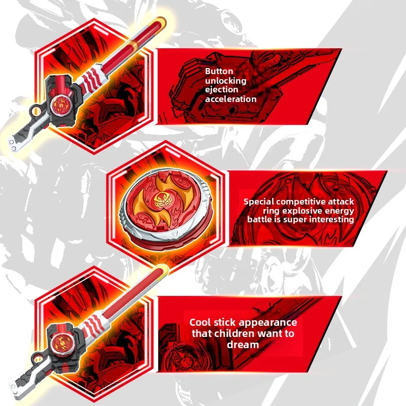 

AULDEY Armored Warriors 6-Плазнительная пожарная палочка Lianyao — битва — готовый гироскопический меч! Идеально подходит для энергичных дуэлей для мальчиков!