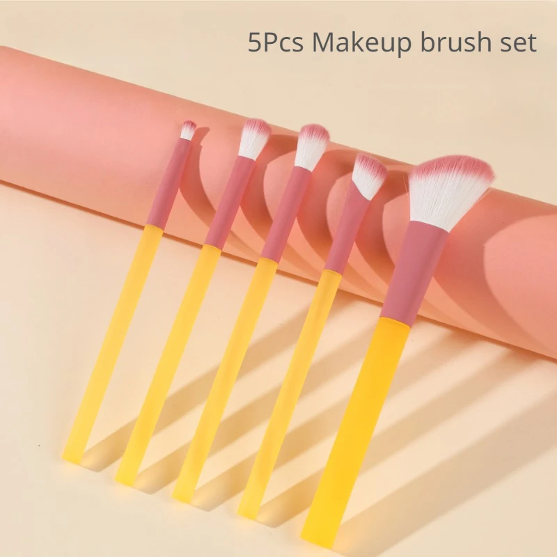 5 Stuks Make-Up Borstel Set Oogschaduw Poederborstel Foundation Make-Up Poeder Blusher Highlight Concealer Set Beauty Tools