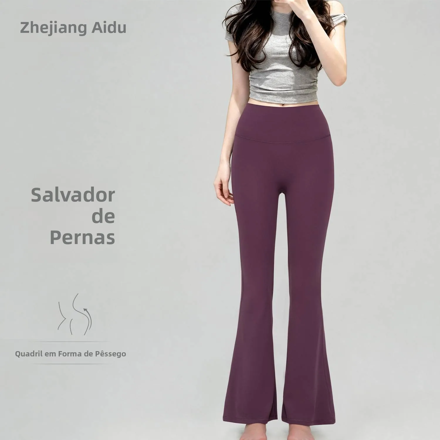 zhejiang-aidu-fitness-yoga-pants-high-waist-long-pants-women's-fashionable-nine-piece-flare-pants-sensation-pilates-summer