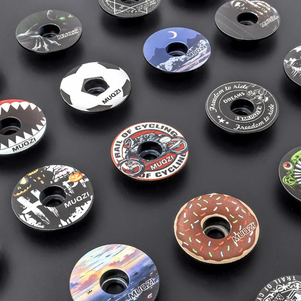 الجذعية غطاء دراجة غطاء وعاء مع مسامير سبائك الألومنيوم جذع دراجة غطاء علوي بارد ملون شوكة أنبوب سماعة غطاء الدراجات أجزاء