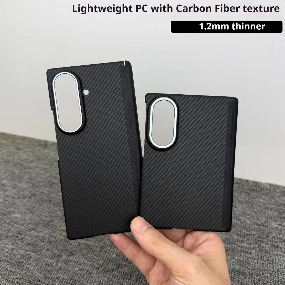Businss 600D Carbon Fiber for Magsafe Case for Samsung Galaxy Z Fold 8 Ultra 7 6 5 Magnetic Hinge Shell Ultra-thin Protect Cover