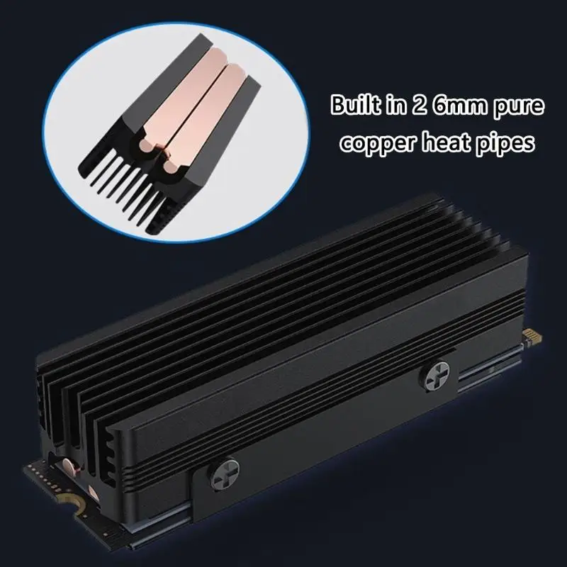 

652F M.2 SSD Heatsink Heat Sink NVME M.2 2280 SSD Hard Disk Aluminum Heat Sink