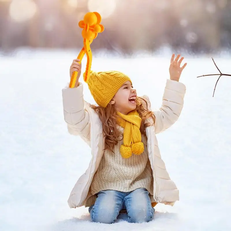 Pinza para hacer juguetes de nieve, herramienta para hacer bolas de nieve, juguete de arena para playa, diversión de invierno al aire libre