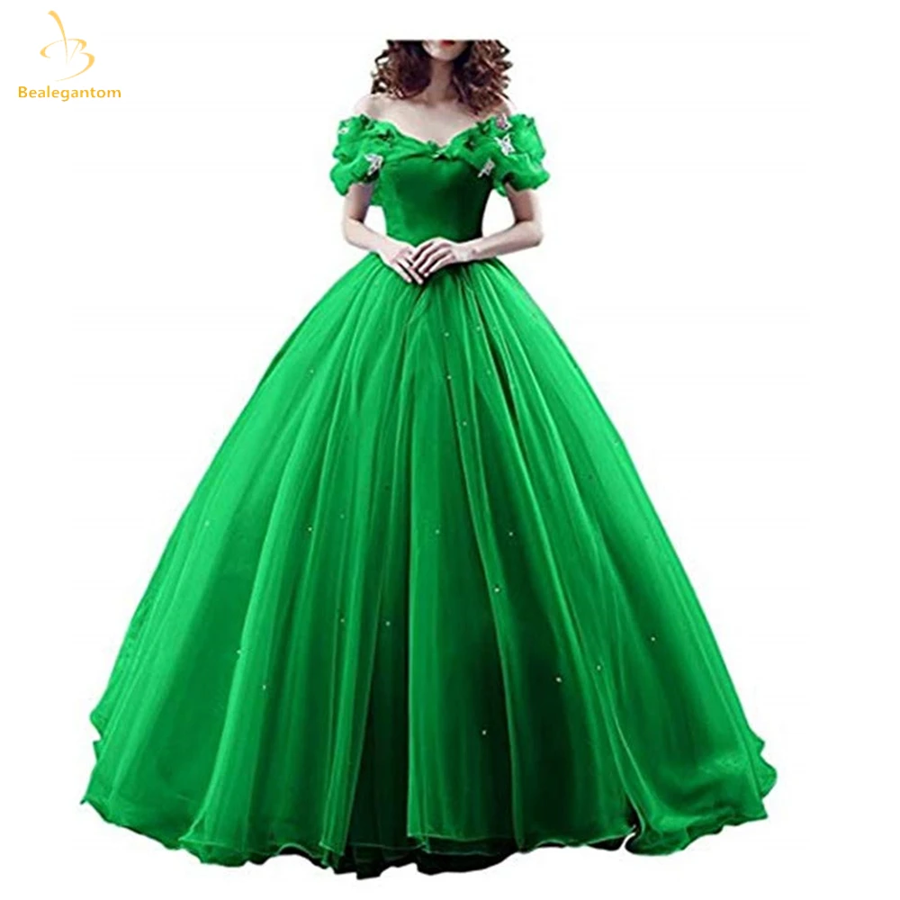 

Bealegantom Off Shoulder Quinceanera Dresses 2024 Ball Gown Butterfly Puffy Sweet 16 Formal Evening Prom Party Gown QA210