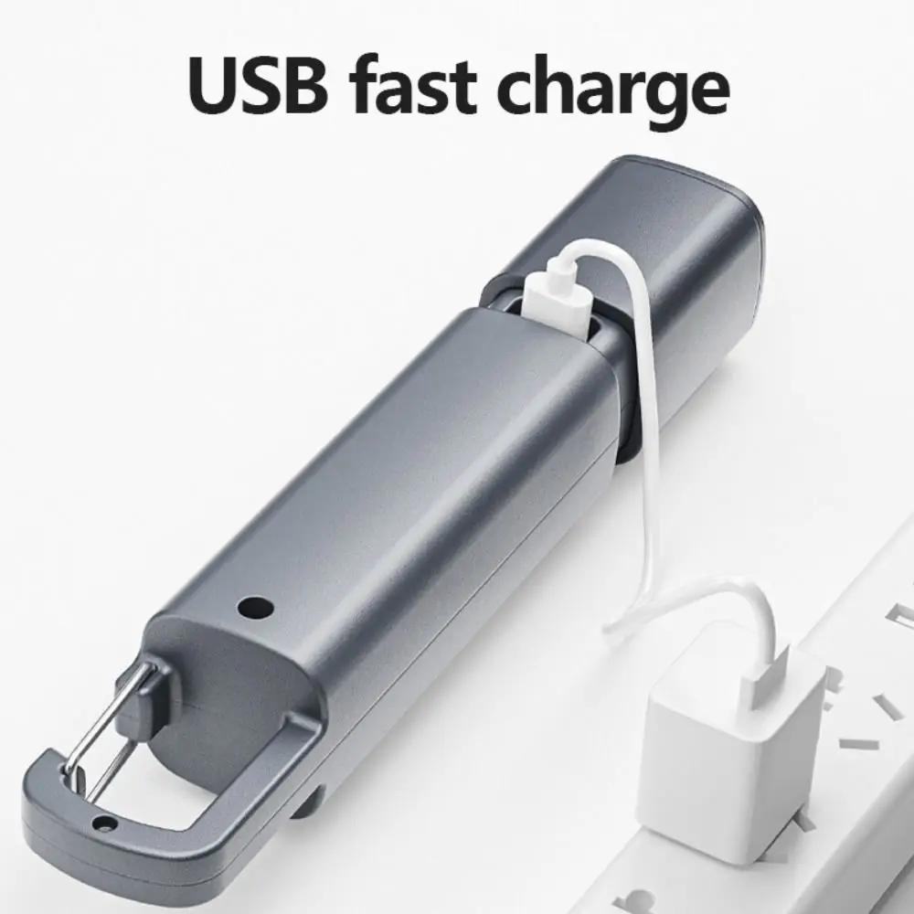 USB Rechargeable LED Flashlight High Quality Outdoor Camping Super Bright Variable Focus Flashlight ABS Camping Lamp