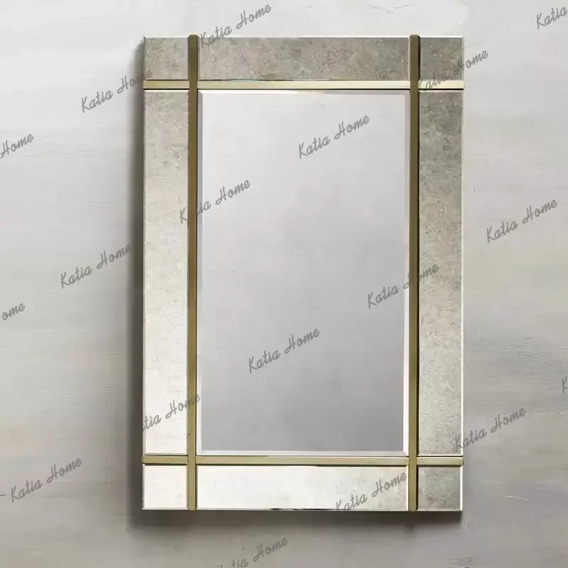 French-style minimalist modern luxury bathroom mounted decorative mirror hotel  room vanity mirror makeup bathroom sink mirror
