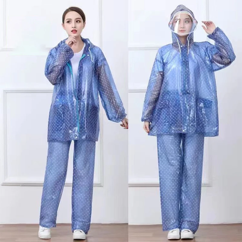 

Adult Full Body Covering Raincoat Waterproof Raincoat Set Long Raincoat And Rain Pants Set For Men Women
