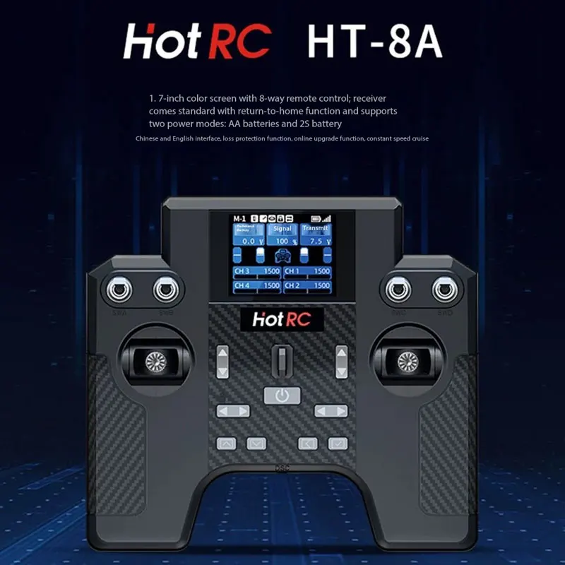 

HOTRC HT-8A новая модель самолета 2,4G с дистанционным управлением, модель корабля, самолет, дрон, 8-канальный ШИМ-передатчик с фиксированным крылом