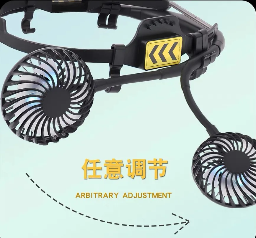 Safety Helmet External Fan 3 Speeds For Summer Cooling With Night Light Suitable For Most Helmets Cooling Down