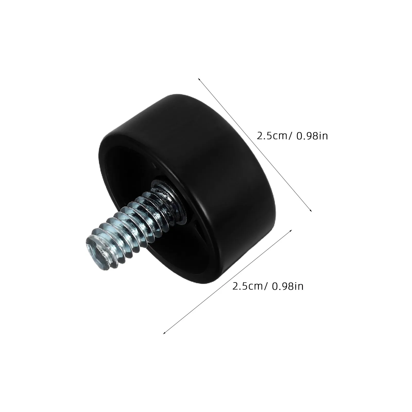 4Pcs Black Curtain Rod End Caps Decorative Finials Plastic Metal Easy Screw on for Window Treatments Living Bedroom Office