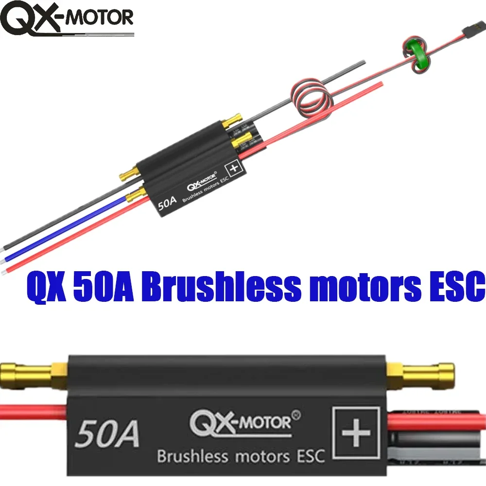 QX-motor مقاوم للماء بدون فرش ESC 2-6S 50A 120A سرعة تحكم ل RC قارب السفينة مع نظام تبريد المياه BEC 5.5 فولت/5A