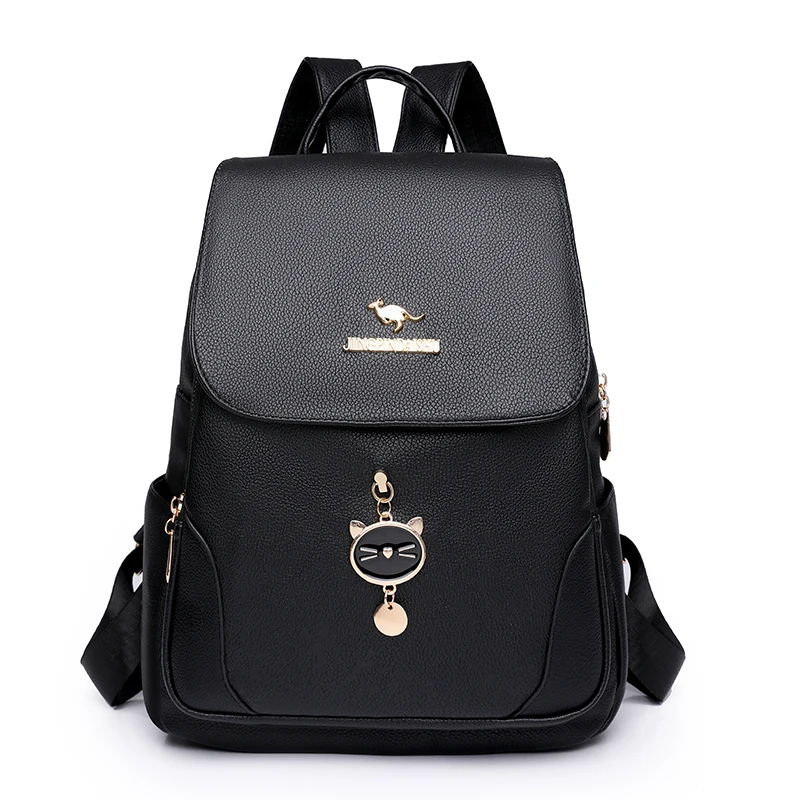 Brand Women Fashion Backpack Travel Large Backpack PU Leather Handbag Schoolbag For Girls bag Female Shoulder Back mochila