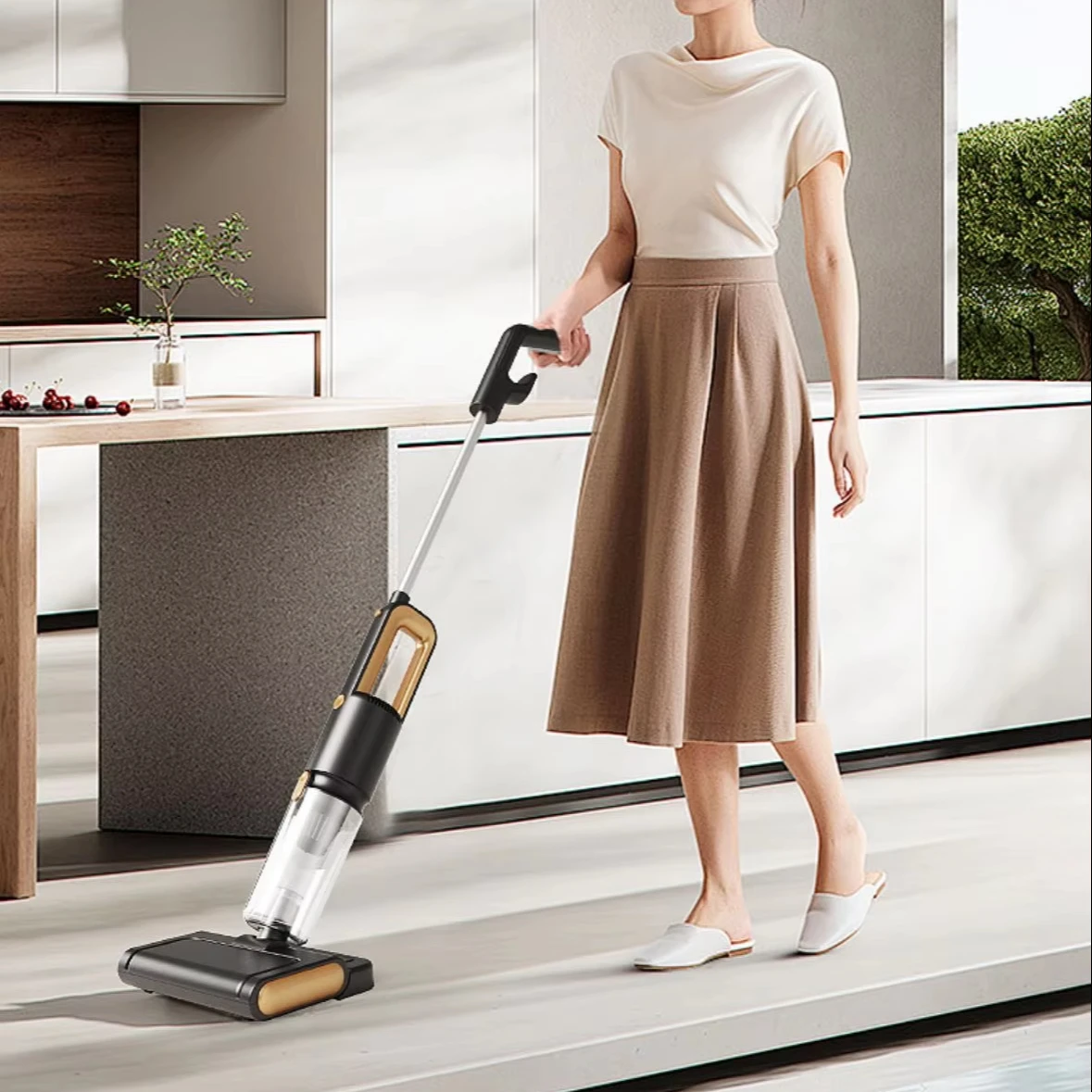 2025 New Handheld Cyclone Vacuum Cleaner Wet/Dry Mopping Electric Powered for Cleaning