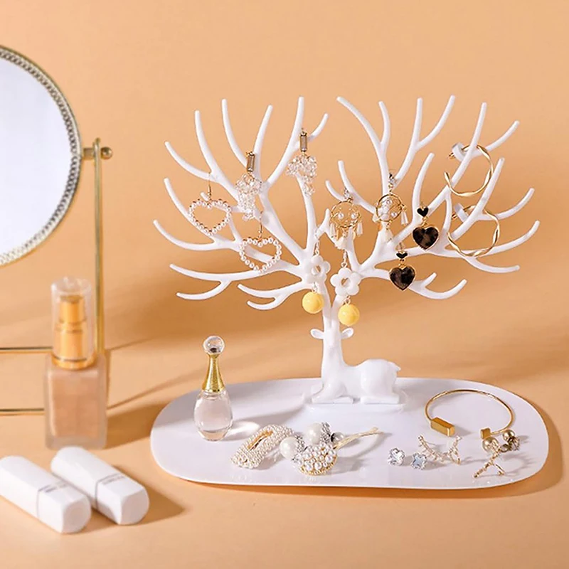 Little Deer Earring Necklace Ring Pendant Bracelet Jewelr Display Stand Tray Tree Storage Rack Organizer Holder Ювелирная стойка