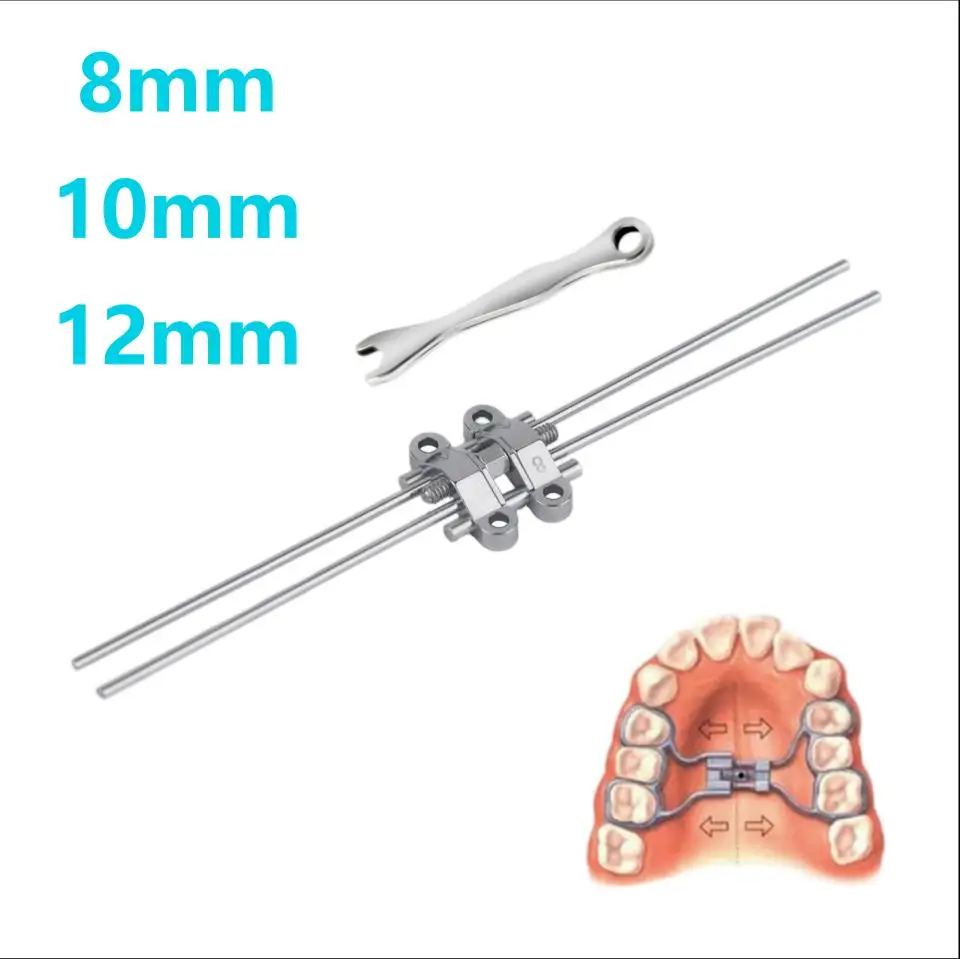 Professional Dental Orthodontic Expansion Screw Palatal Expander 8mm 10mm 12mm Kit for Maxillary Narrowness Correction Treatment