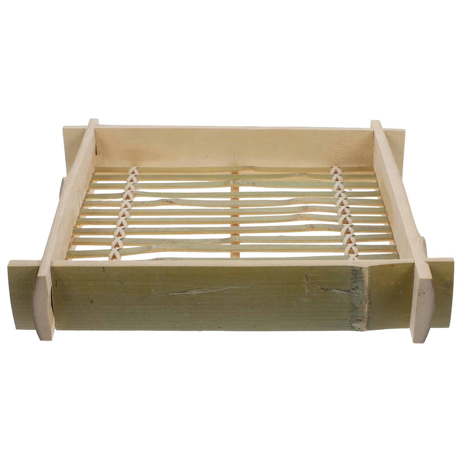 Plato Rectangular de Bambú para Fideos Fríos Japoneses, Bandeja para Udon, Tapete para Sushi, Bandeja de Servicio, Plato para Exhibición de Alimentos en Restaurantes y Fiestas