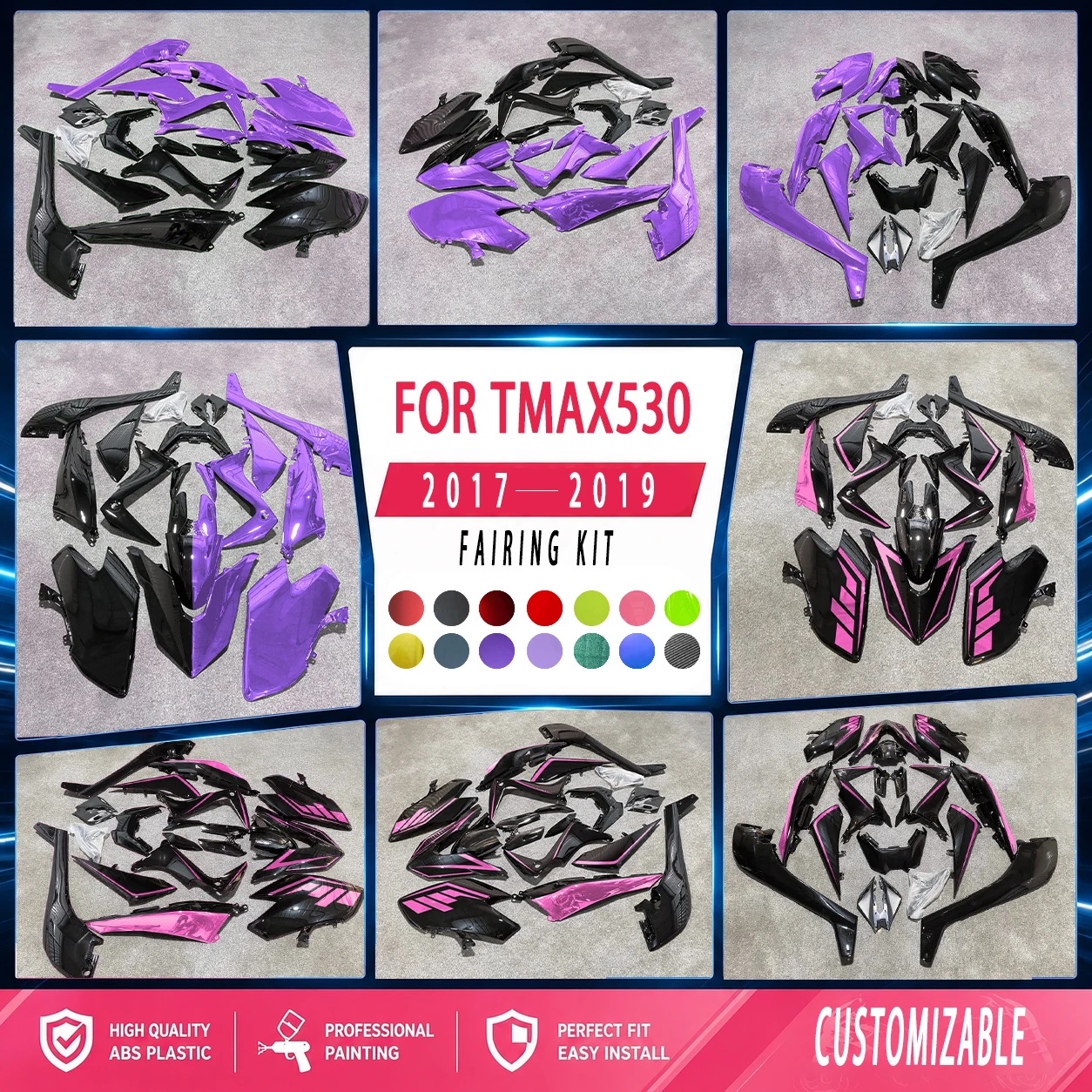New Style Fairing Kit TMAX 530 2017 2018 2019 Motorcycle Fairings Aftermarket Bodywork for YAMAHA TMAX530 17 18 19