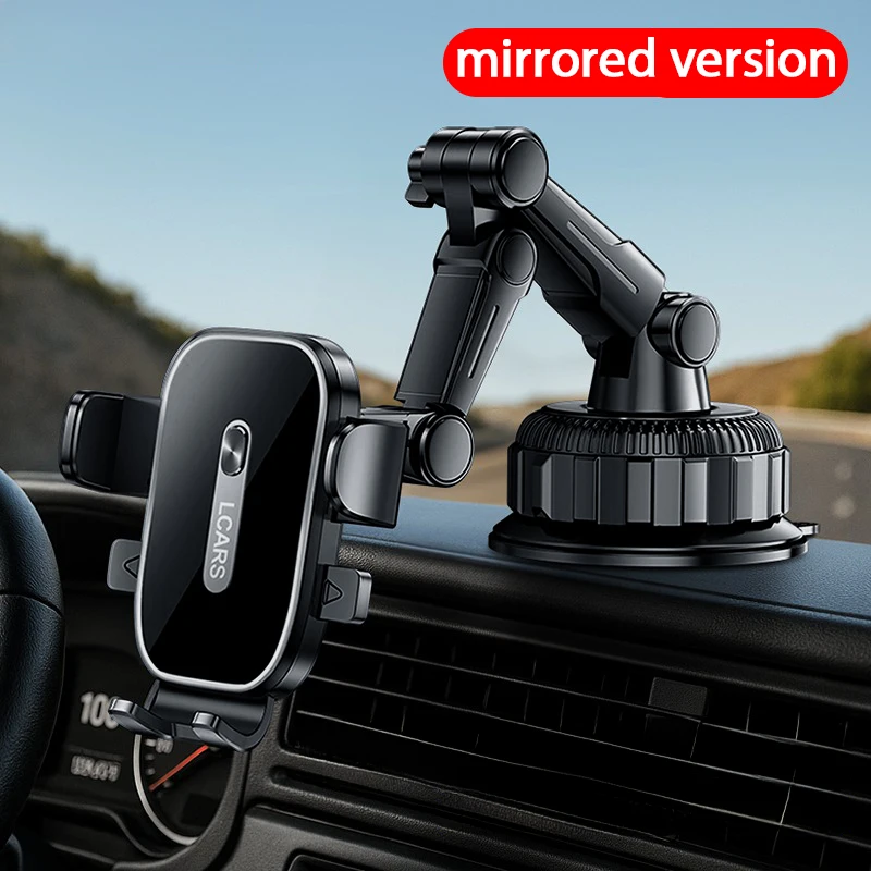 Universeller Autotelefonhalter, rutschfest, drehbar, Armaturenbrett-Saugnapfhalterung für LKW, SUV, Limousine, stabiler, stoßfester Ständer – Detail 7