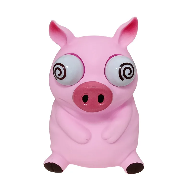 Googly Pink Pig Squeeze Fidget Toys TPR Squishy Antistress Giocattolo di decompressione Divertente giocattolo antistress per bambini Adulti J151