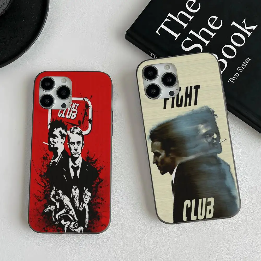 Чехол F-Fight Club для iPhone 16 15 11 12 13 14 17 Pro Max PLUS Pro, мягкий силиконовый, гофрированный, силиконовый чехол для телефона
