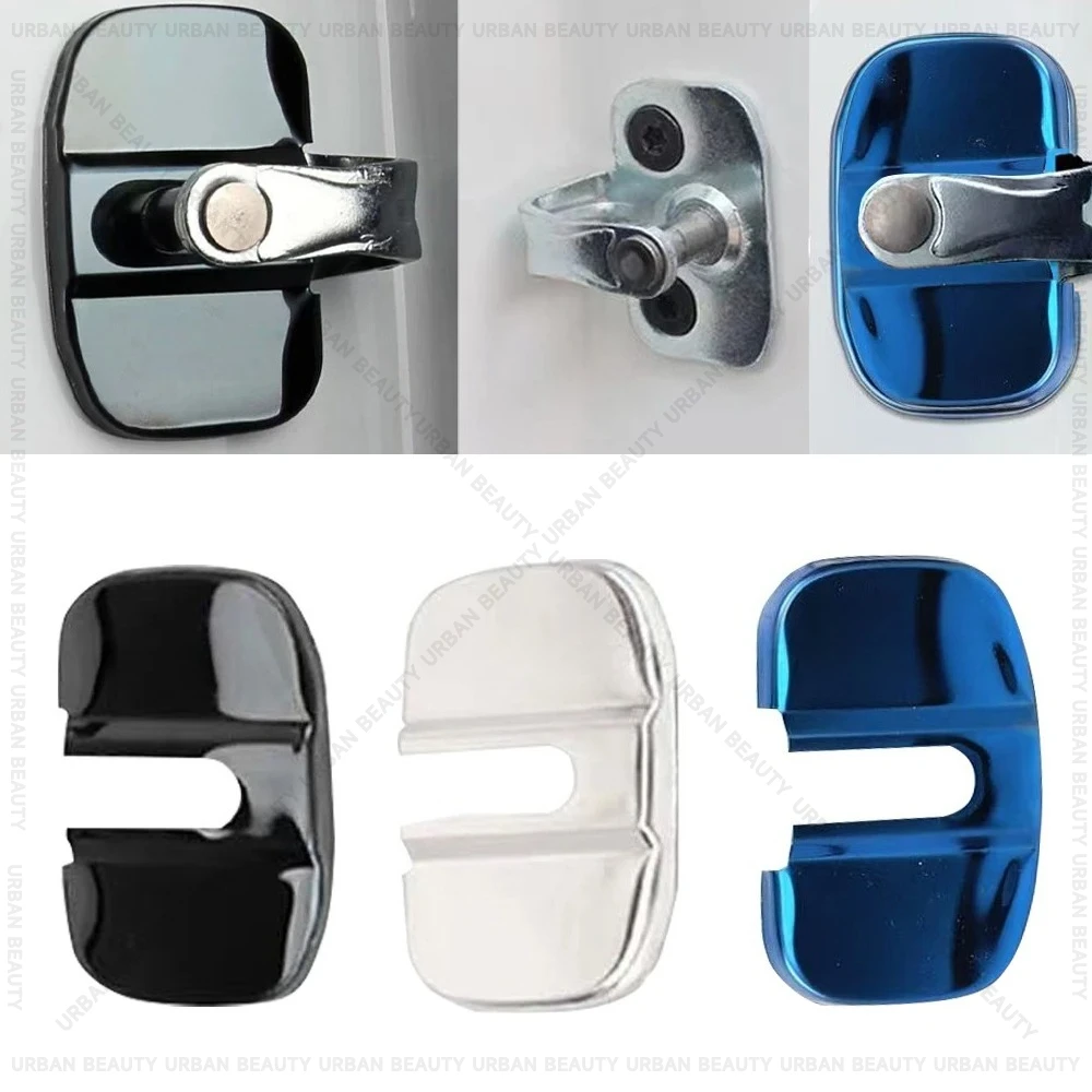 4pcs Car Door Lock Buckle Protection Cover Anti-rust Waterproof for Fiat Punto Car Styling Accessories