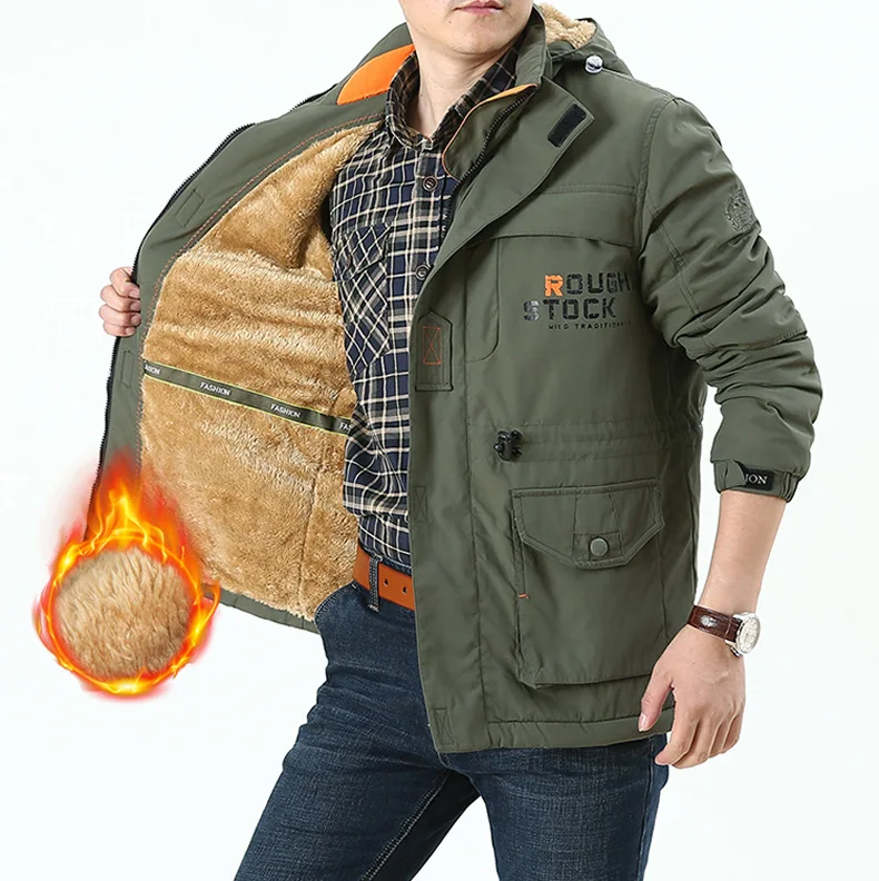 Winter and Autumn Outdoor Casual Windbreaker, Mid-aged Jacket with Added Insulation and Breathable Fabric, Men's Coat