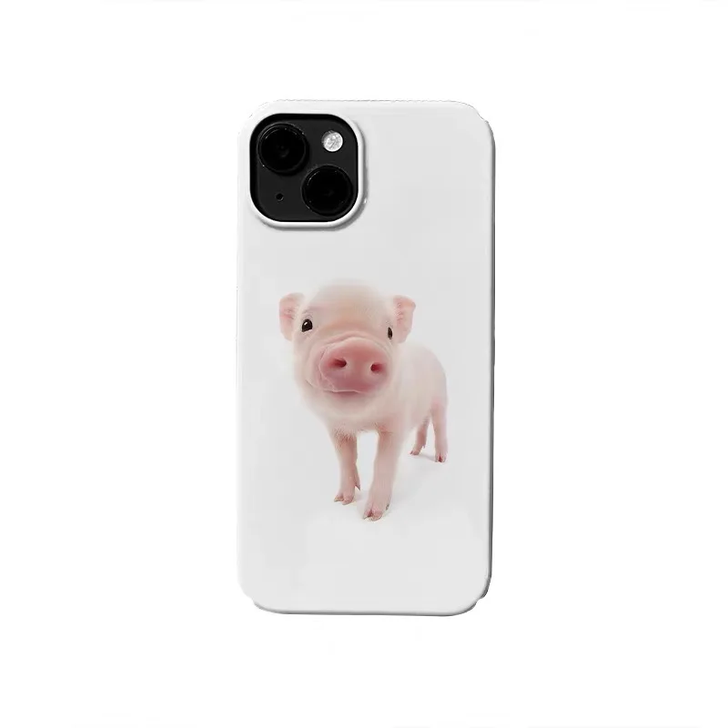 

Ins Korean Cute Pink Pig Phone Case for IPHONE 17 Air 16E 15 PROMAX 14 Plus 13 12 MINI 11 16Plus XR XS MAX Acrylic Phone Cover