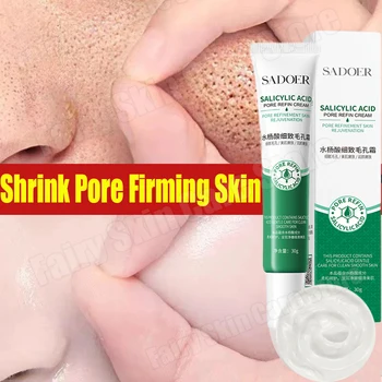 Salisilik Asit Gözenek Küçültücü Krem Büyük Gözenekleri Ortadan Kaldır Serum Siyah Nokta Kaldırmak Akne Onarım Sıkma Cilt Bakımı Kozmetik
