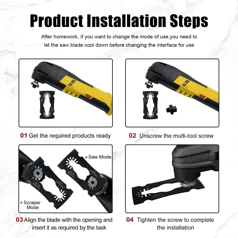 2 في 1 تتأرجح أداة متعددة شفرة الخشب مسمار المعادن القاطع الطلاء الاسمنت مكشطة الوضع المزدوج العالمي صالح