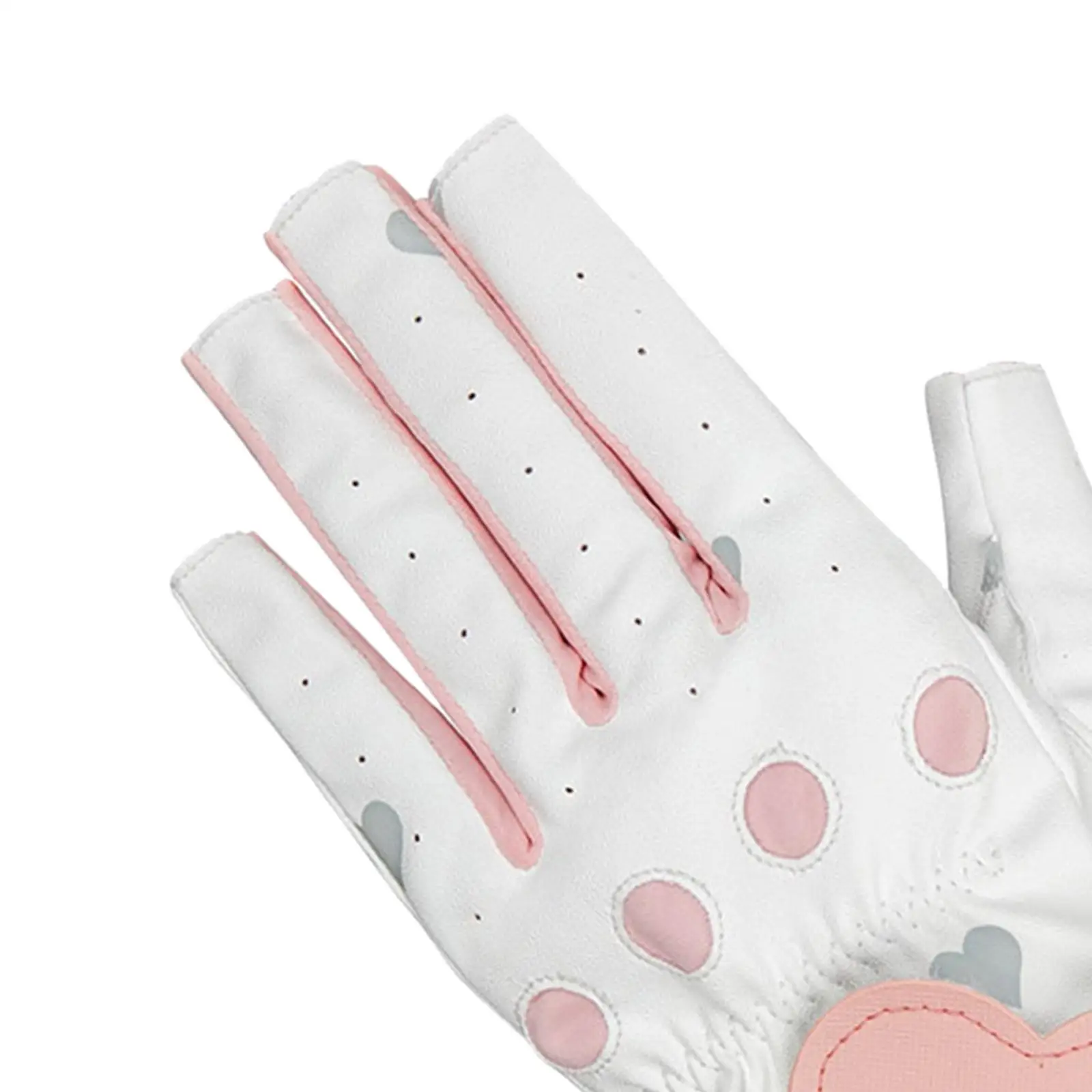 

2 Pieces PU Women's Golf Gloves, Flexible, Non-slip, Breathable, Soft for The Gym