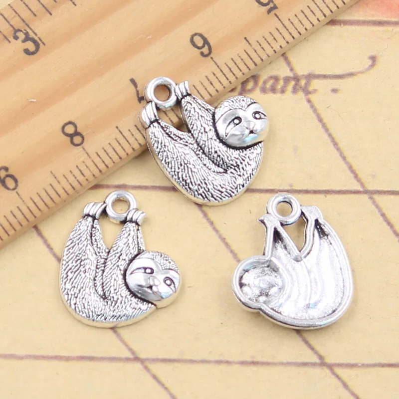 20pcs Charms Sloth Koala Bear 18x15mm Tibetan Silver Color Pendants Antique Jewelry Making DIY Handmade Craft