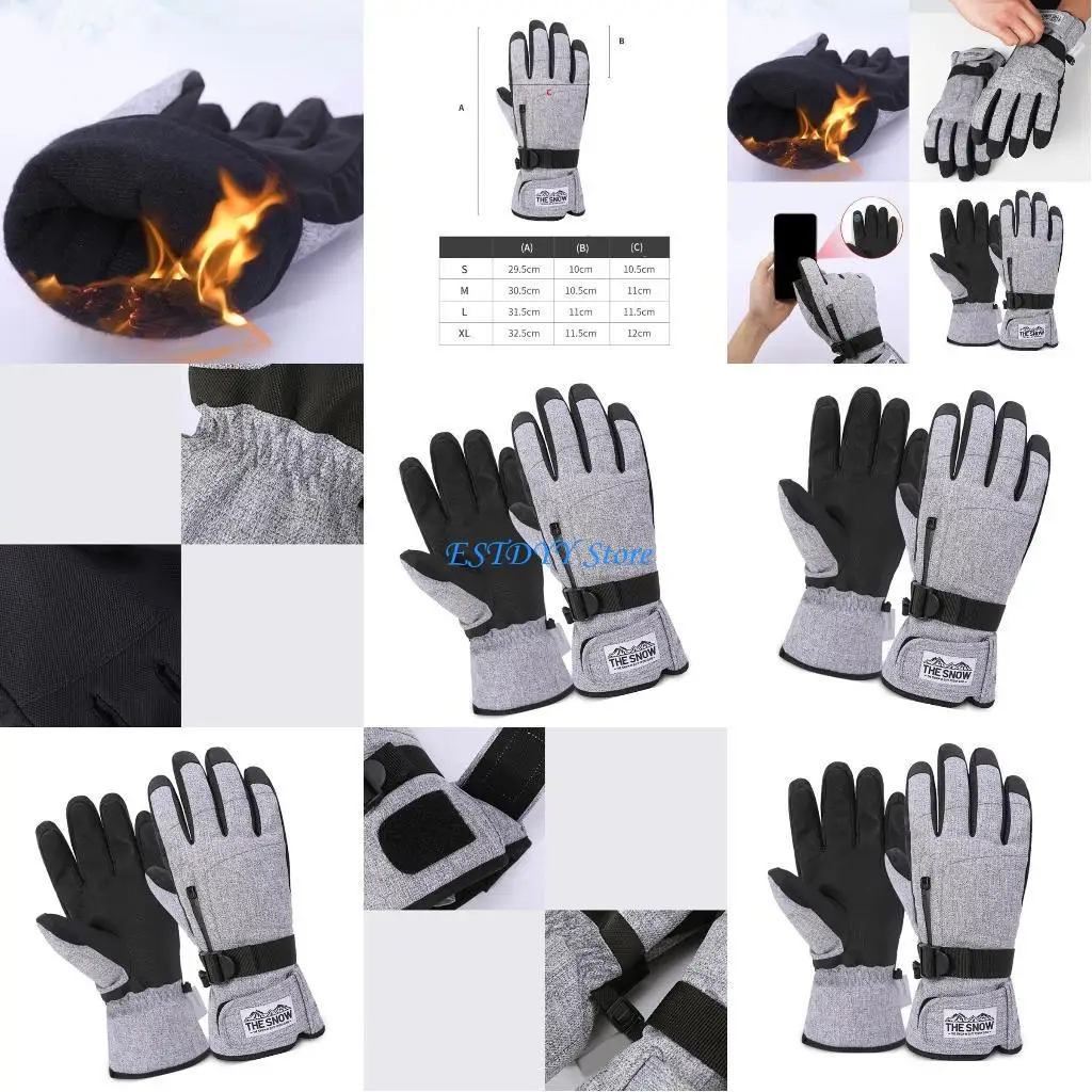 

G6DE Зимние лыжные перчатки ветропроницаемые сноубордные перчатки касаются экрана перчатки для мужчин